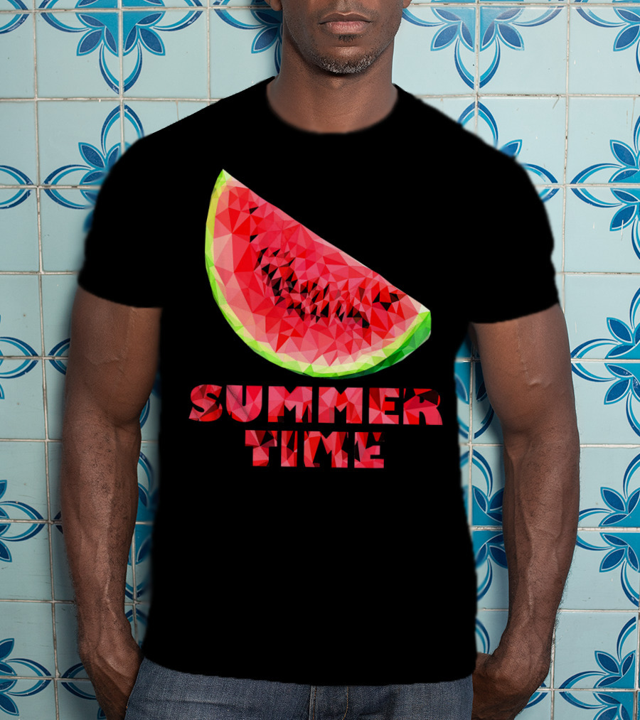 Watermelon Slice Summer Time Tro T-Shirt