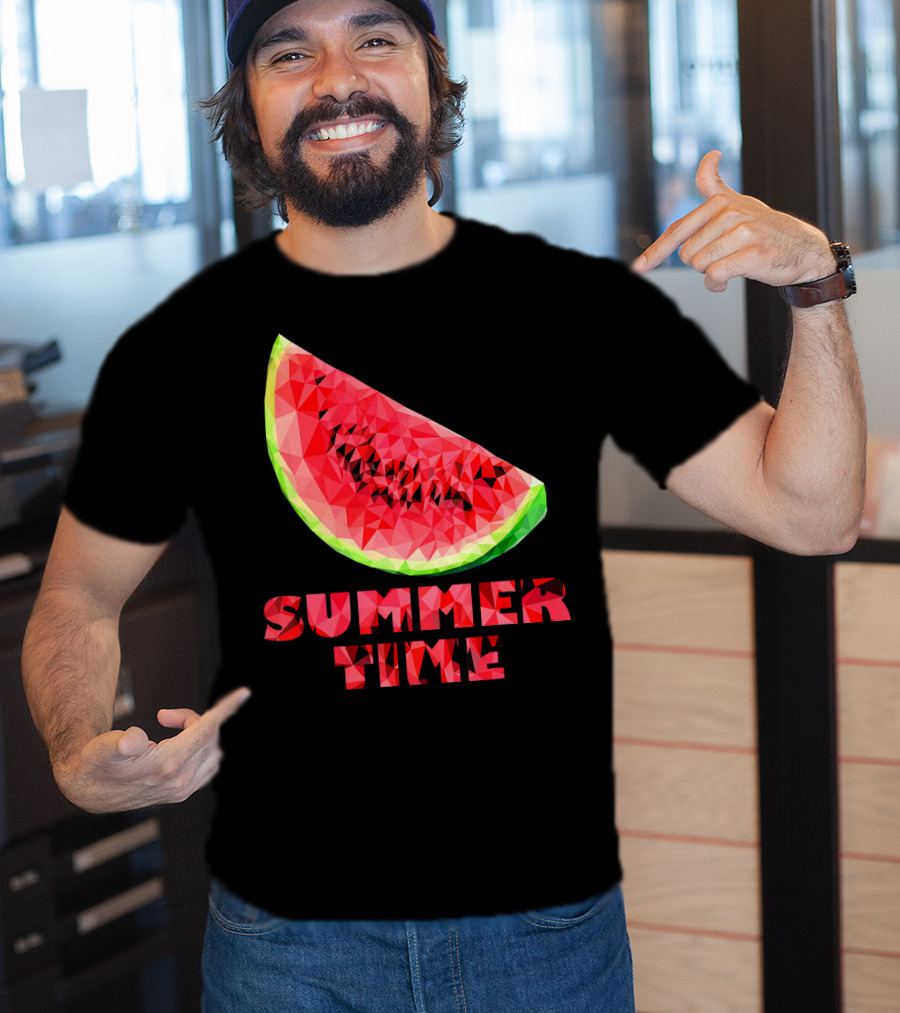 Watermelon Slice Summer Time Tro T-Shirt
