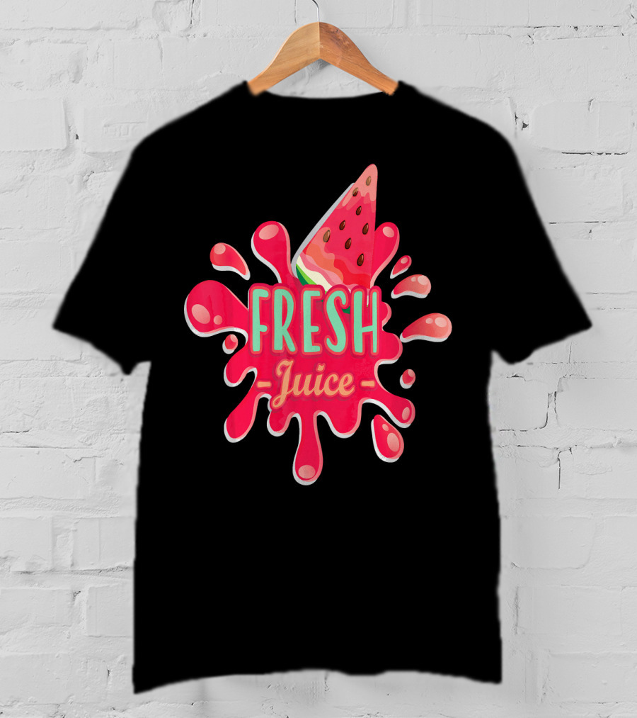 Fresh Juice Watermelon Splash Vegan T-Shirt