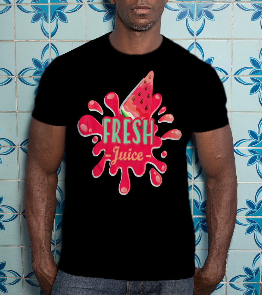 Fresh Juice Watermelon Splash Vegan T-Shirt