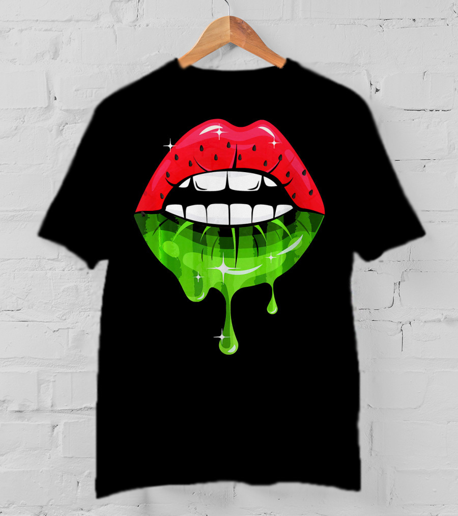 Watermelon Lip Dripping Summer Fruits T-Shirt