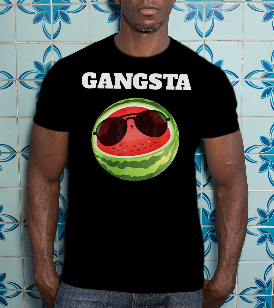 Gangsta Watermelon Sunglasses T-Shirt