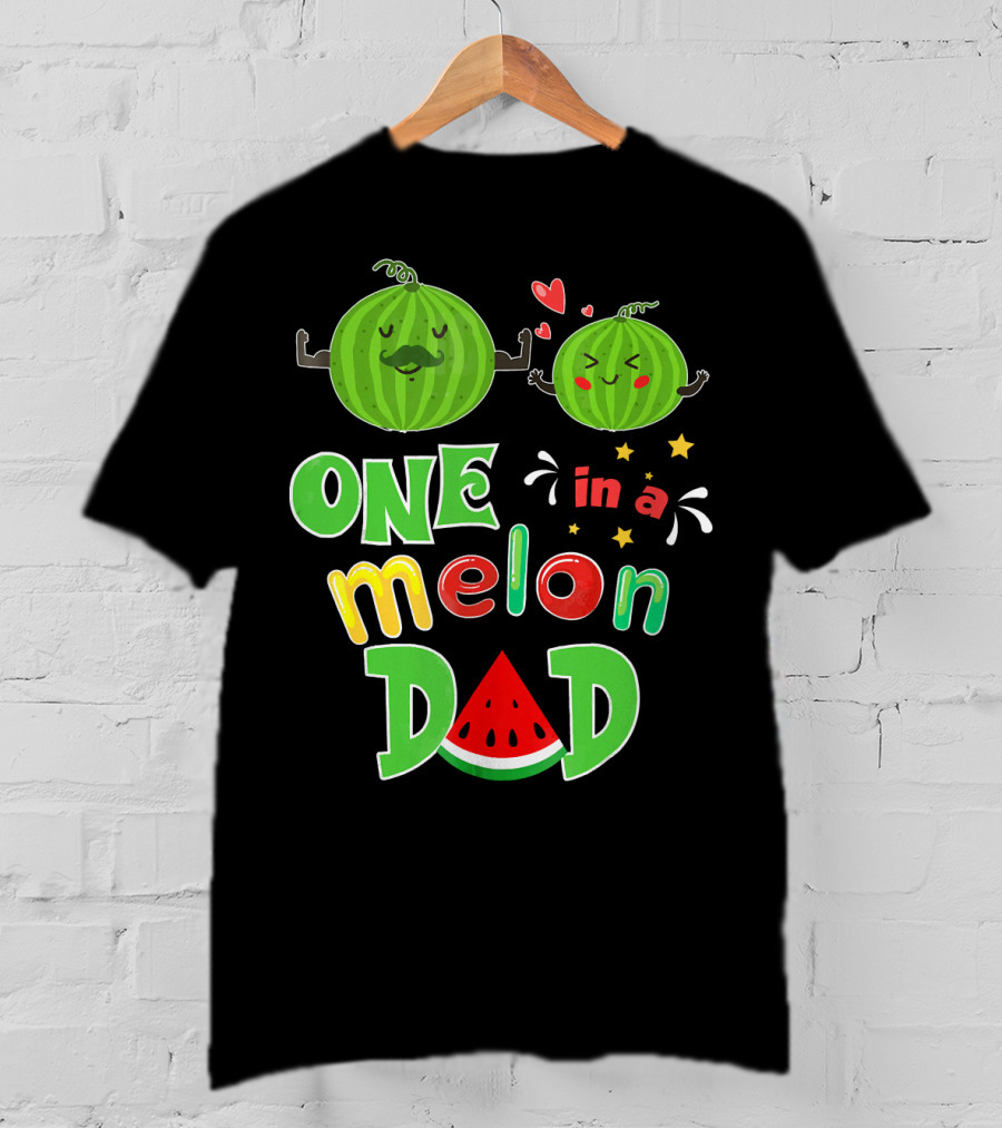 One In A Melon Dad Watermelon Summer Tropical T-Shirt