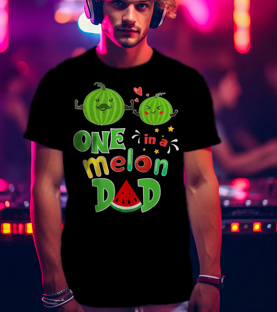 One In A Melon Dad Watermelon Summer Tropical T-Shirt