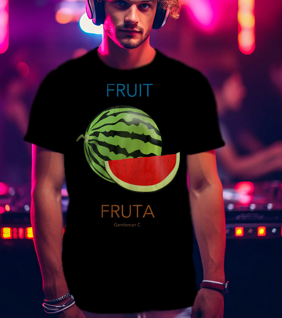 Fruit Fruta Watermelon Sandia Gentleman C T-Shirt