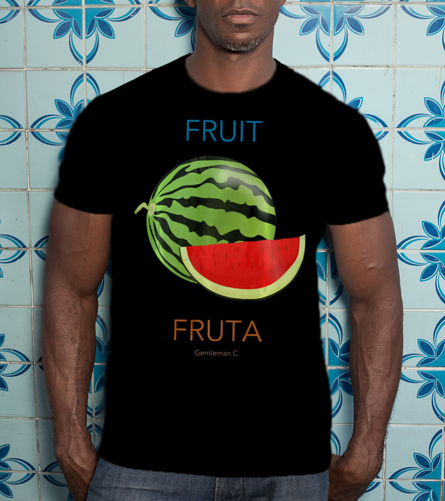 Fruit Fruta Watermelon Sandia Gentleman C T-Shirt