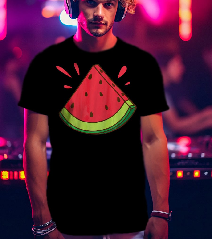 Funny Watermelon Slice Graphic For Watermelon Lover T-Shirt