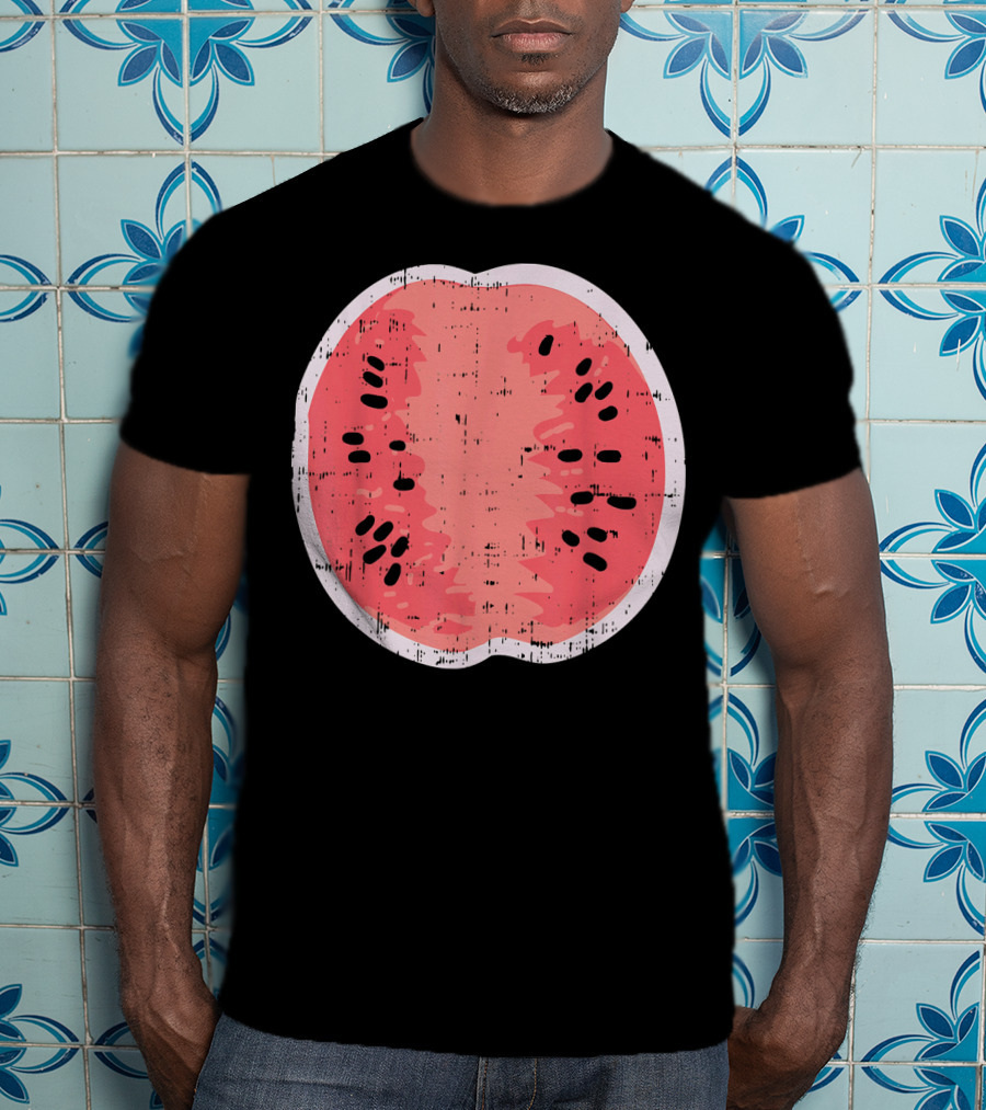Watermelon Funny Fruit Lazy DIY Easy Food T-Shirt