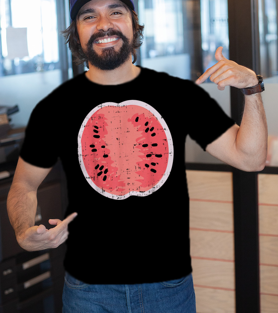 Watermelon Funny Fruit Lazy DIY Easy Food T-Shirt