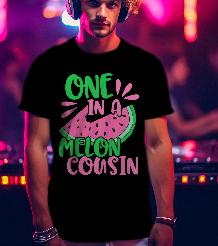 One In A Melon Cousin Kids Cute Watermelon T-Shirt