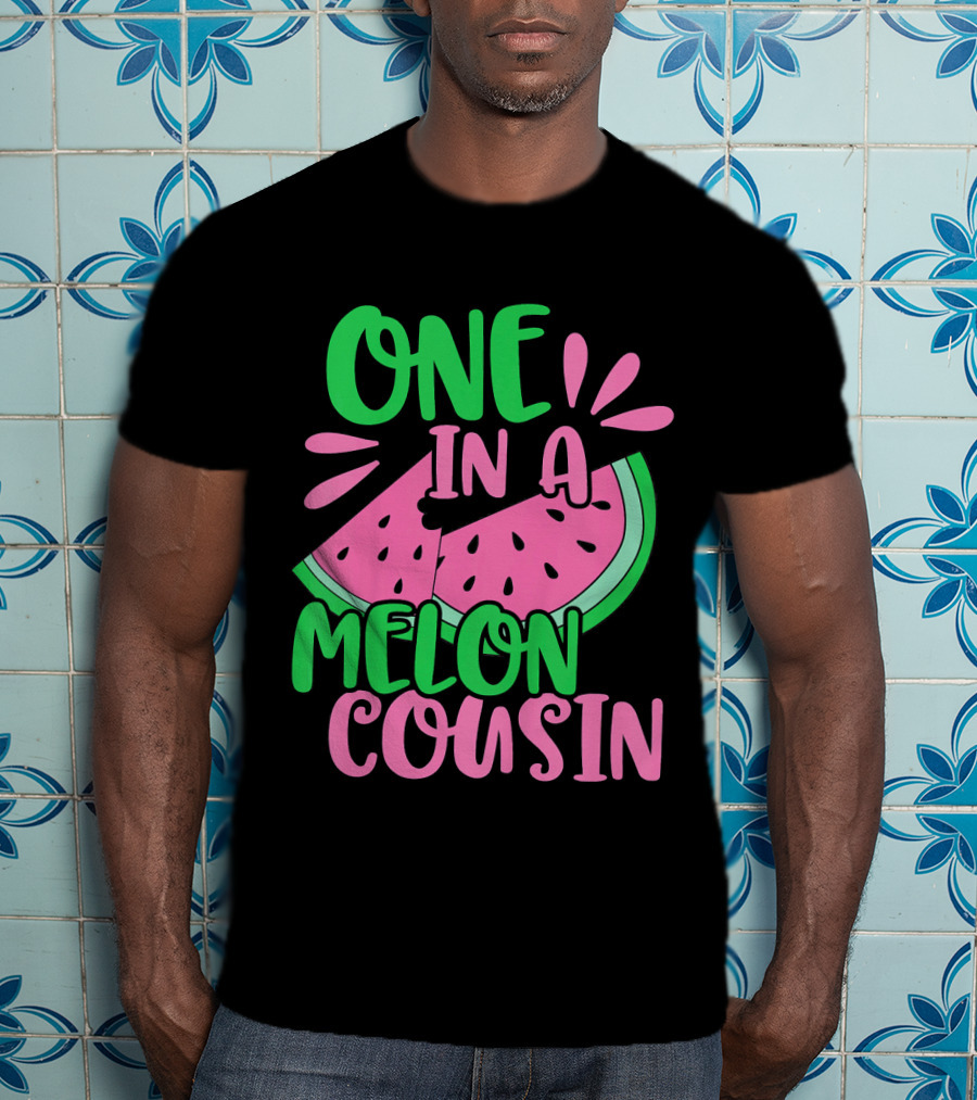 One In A Melon Cousin Kids Cute Watermelon T-Shirt