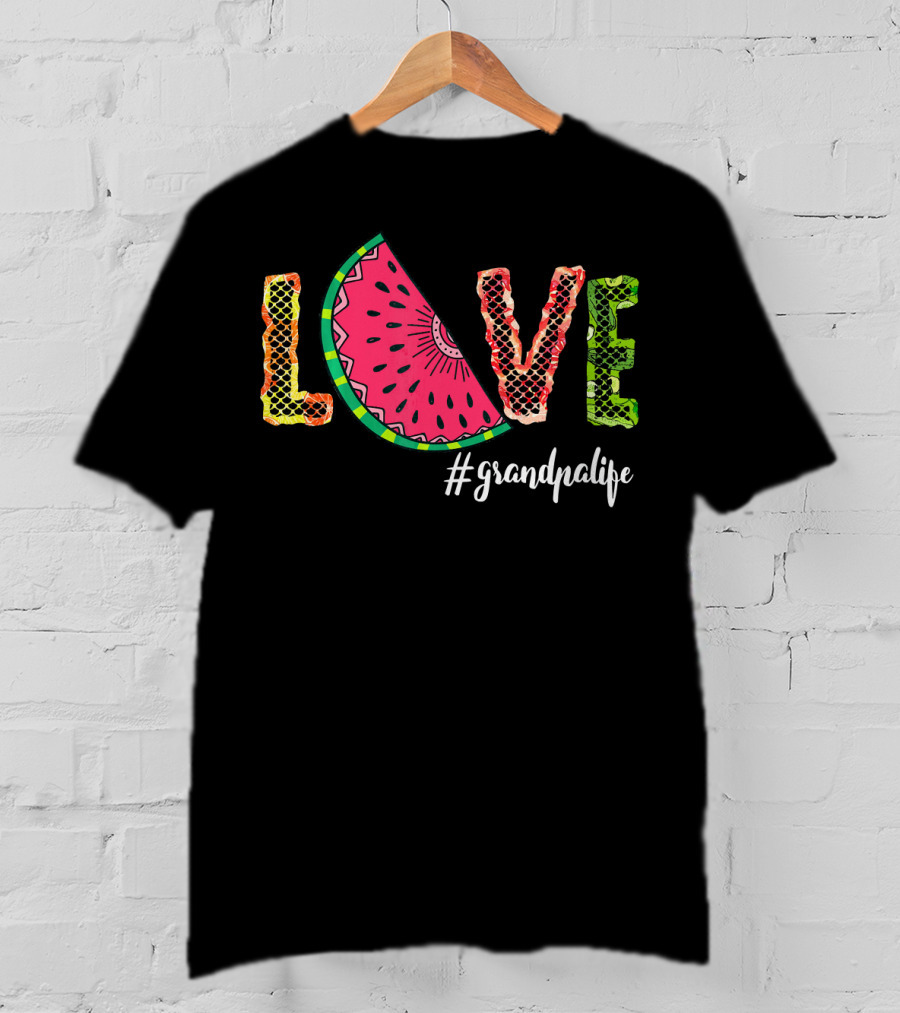 Love Watermelon #Grandpalife Summer T-Shirt