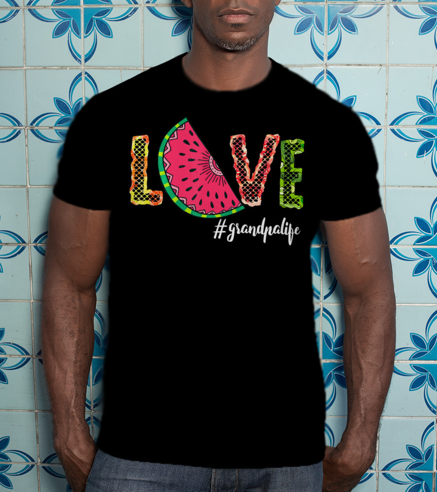 Love Watermelon #Grandpalife Summer T-Shirt
