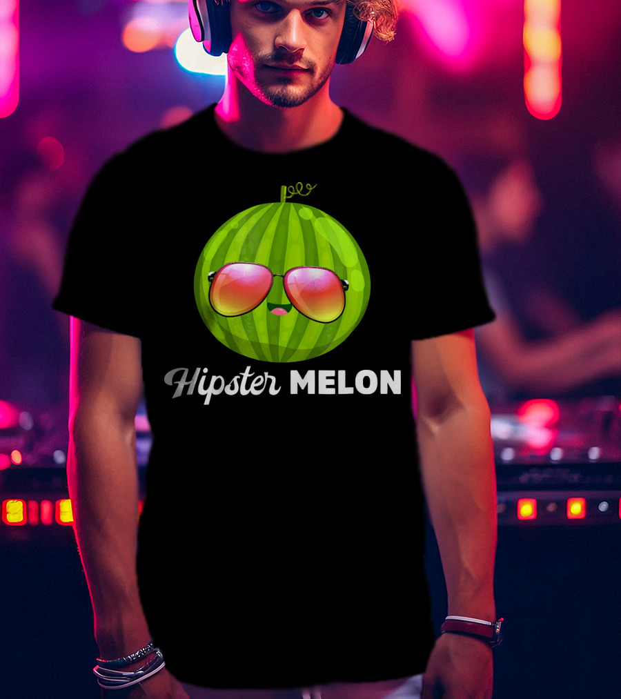 Hipster Melon Sunglasses T-Shirt
