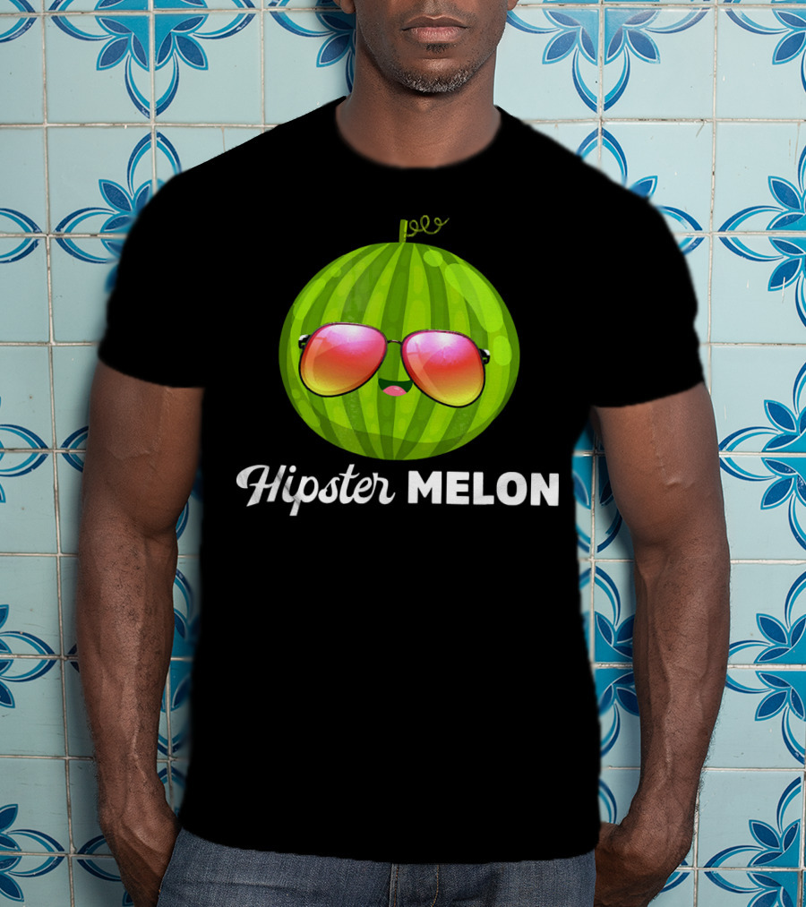 Hipster Melon Sunglasses T-Shirt