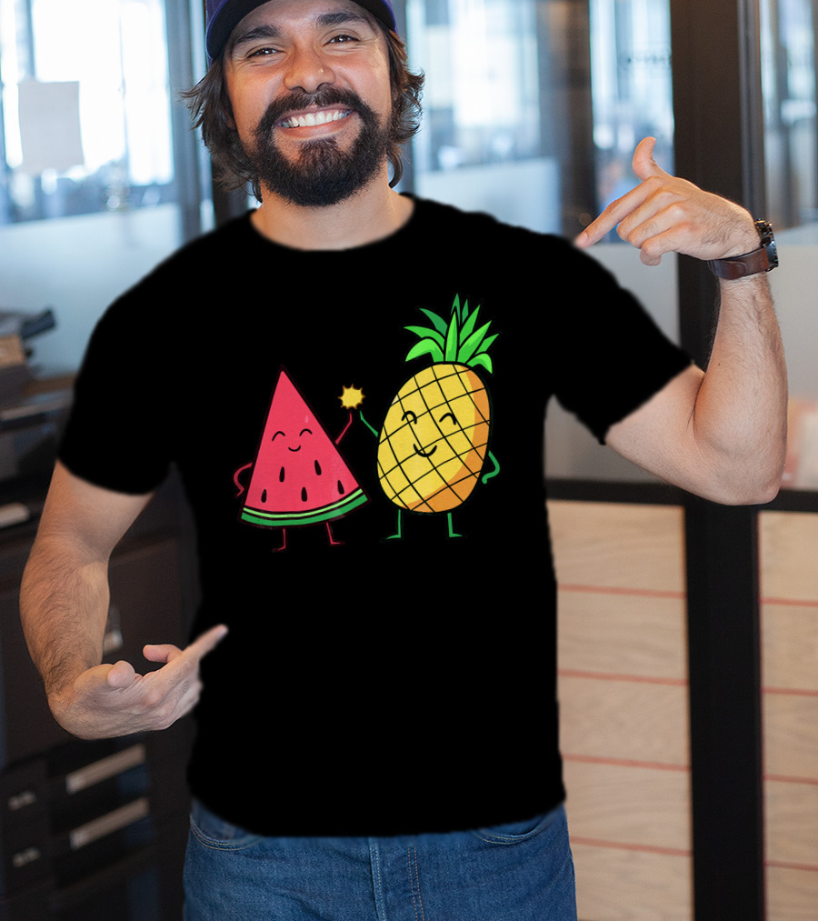Watermelon Pineapple Friendship High Five T-Shirt