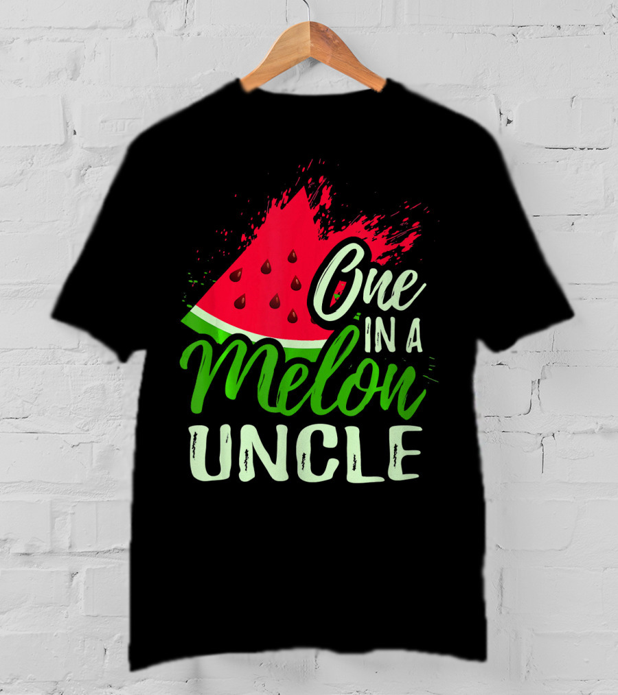 One In A Melon Uncle Watermelon Slice Splash T-Shirt