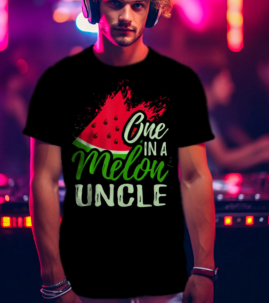 One In A Melon Uncle Watermelon Slice Splash T-Shirt