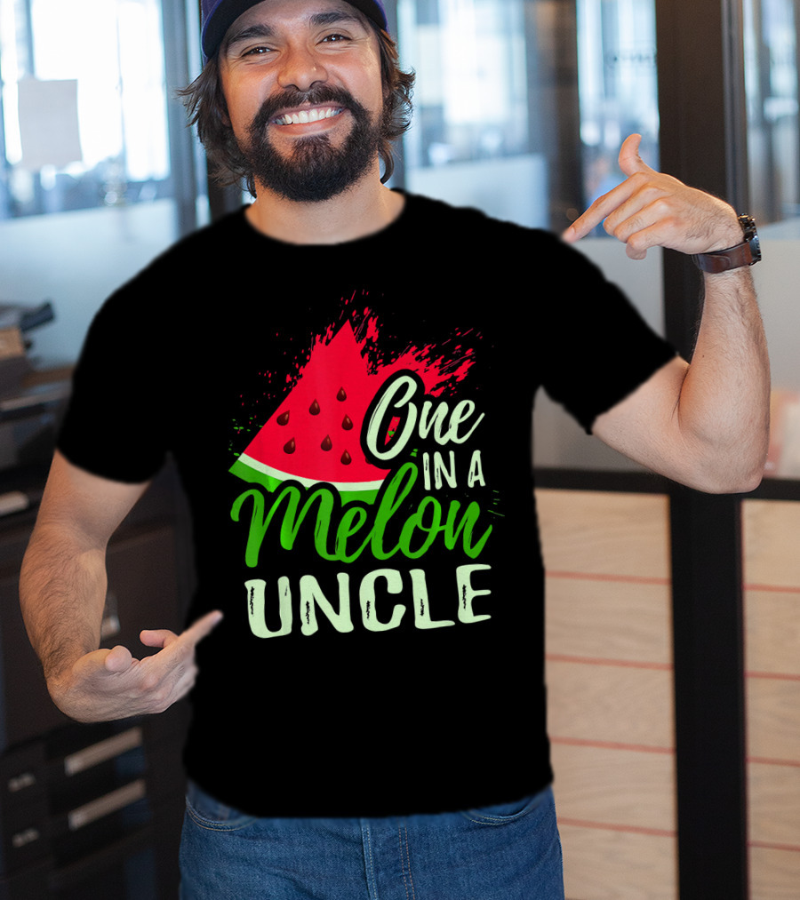 One In A Melon Uncle Watermelon Slice Splash T-Shirt