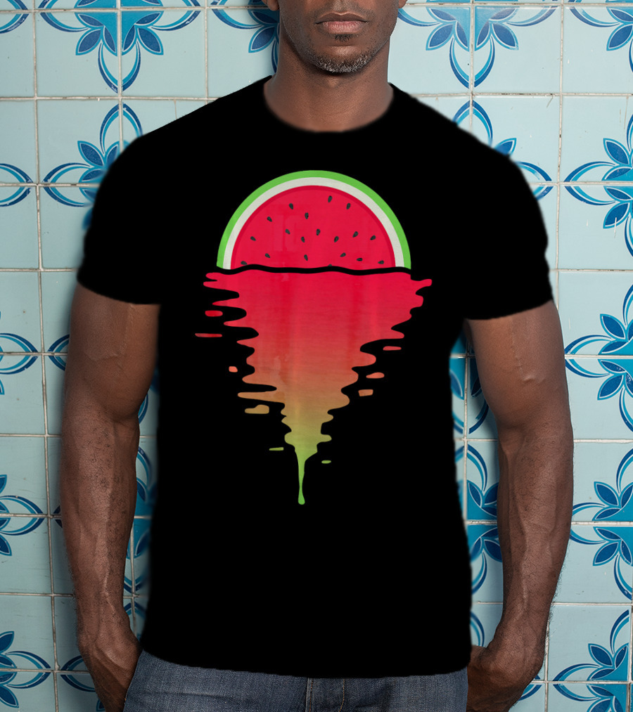 Watermelon Tropical Sunset 80s T-Shirt
