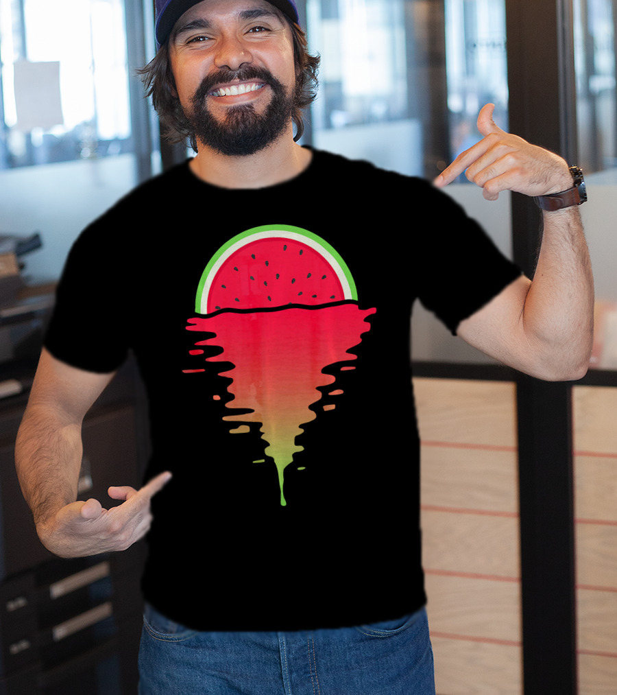 Watermelon Tropical Sunset 80s T-Shirt