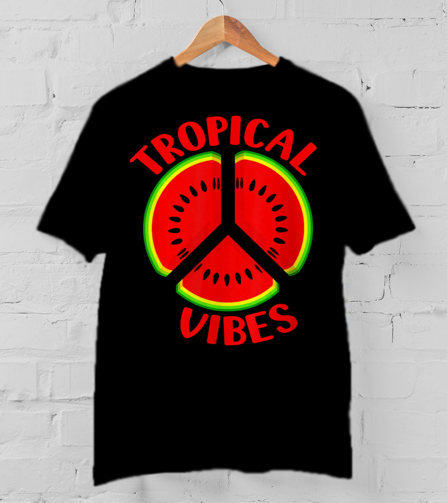 Tropical Vibes Watermelon Peace T-Shirt