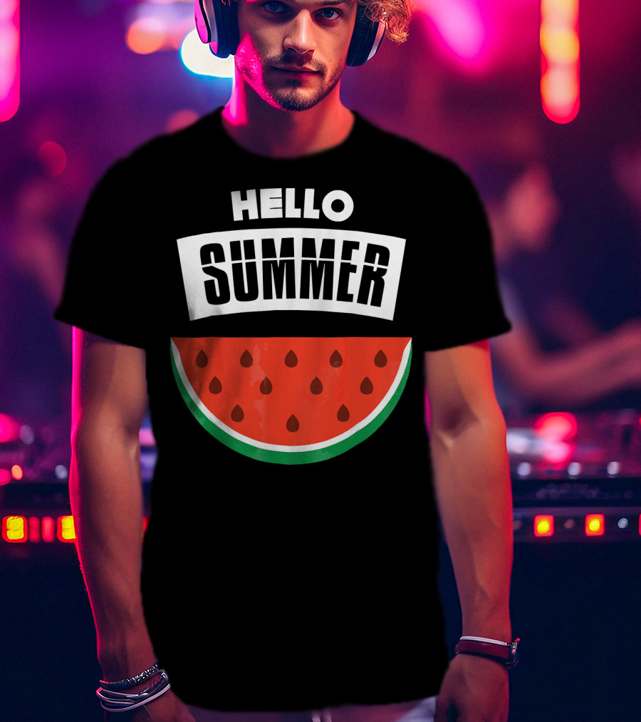 Hello Summer Watermelon Slice T-Shirt