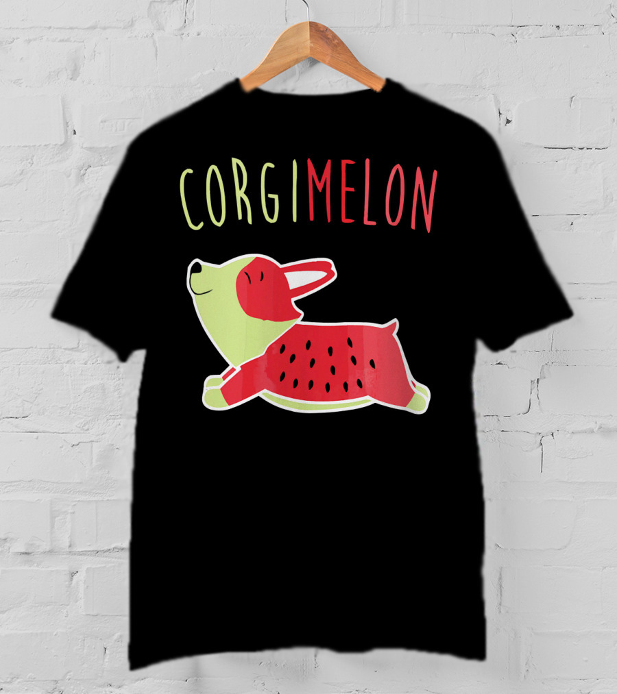 Corgimelon Funny Corgi Dog Plus Watermelon T-Shirt