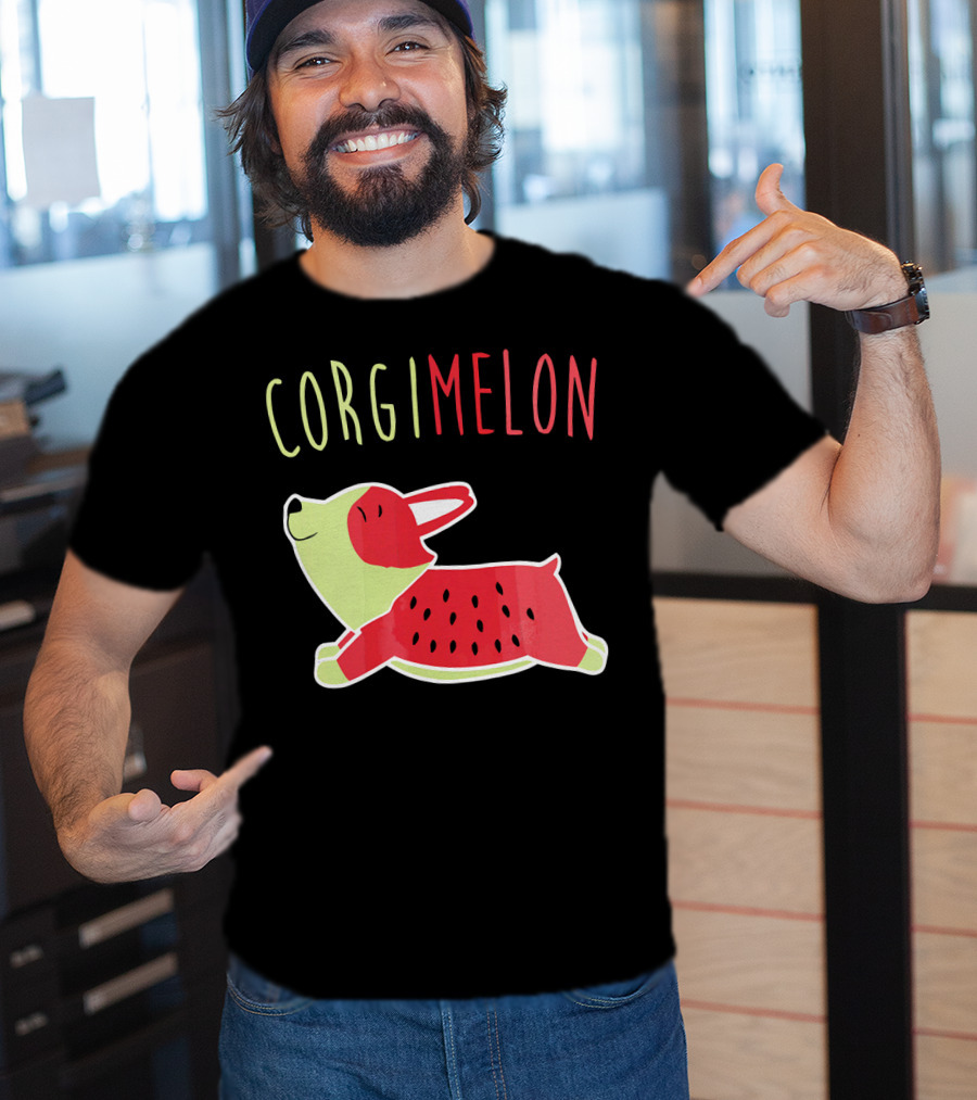 Corgimelon Funny Corgi Dog Plus Watermelon T-Shirt