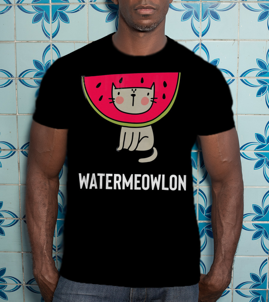 Watermeowlon Cute Cat Watermelon Meow T-Shirt