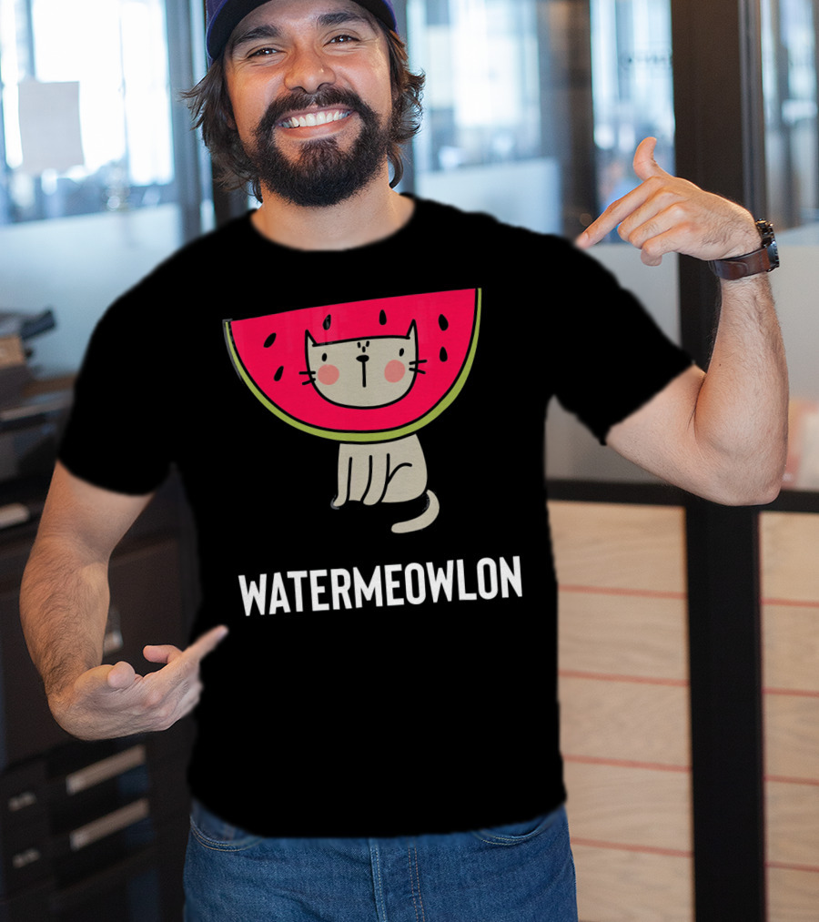 Watermeowlon Cute Cat Watermelon Meow T-Shirt