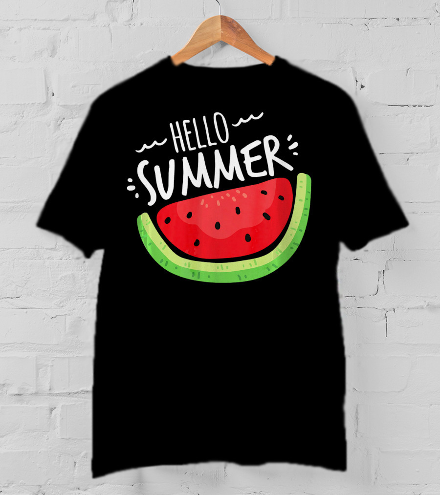 Hello Summer Watermelon Funny Summer T-Shirt