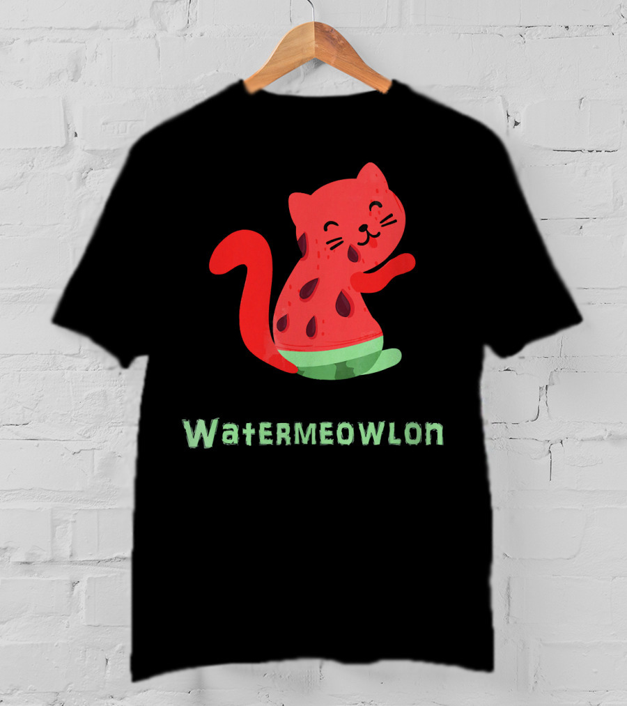 Watermeowlon Funny Cat Watermelon Cute T-Shirt