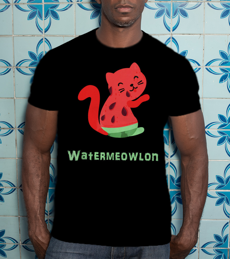 Watermeowlon Funny Cat Watermelon Cute T-Shirt