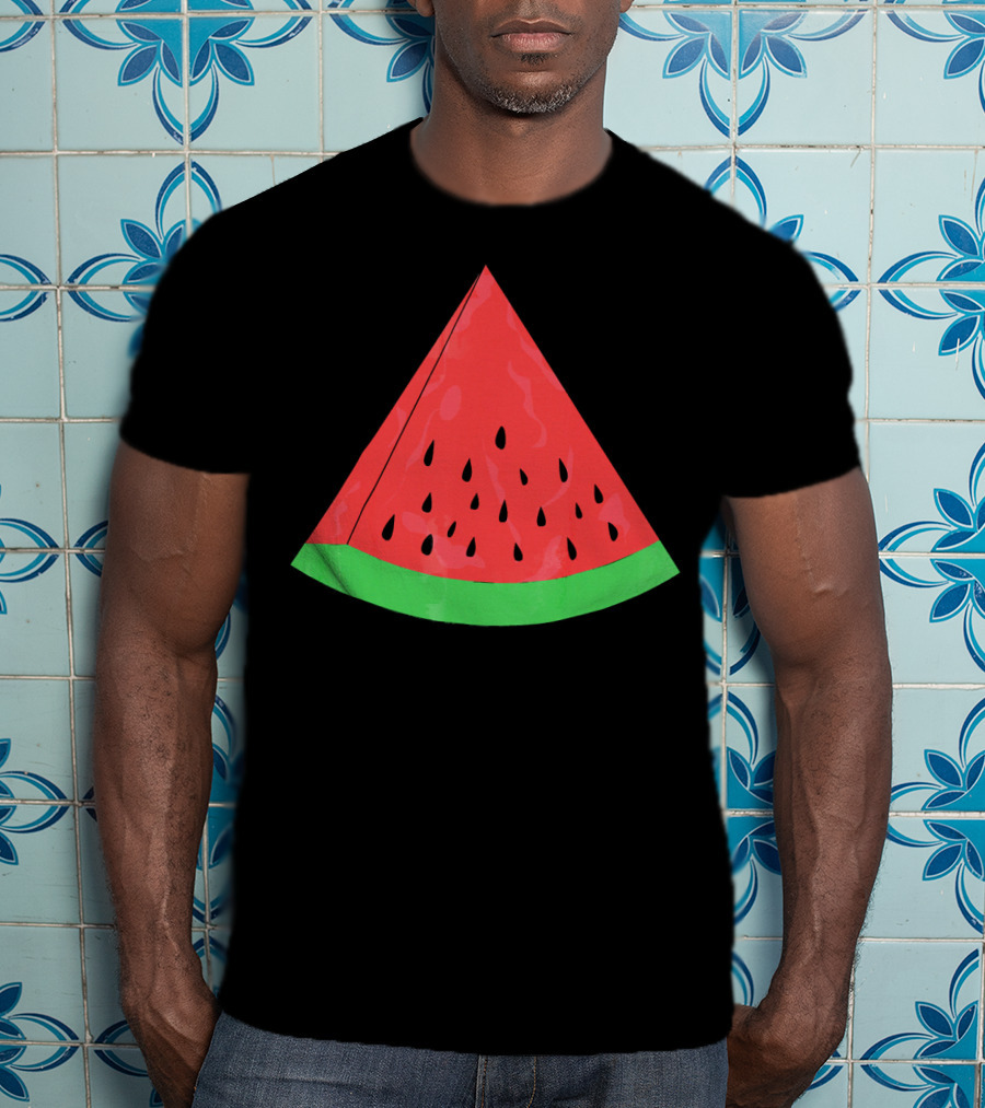 Red Watermelon Fruit Slice Summer Vacation T-Shirt