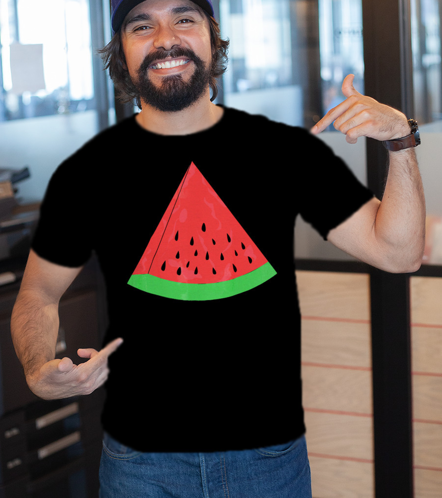 Red Watermelon Fruit Slice Summer Vacation T-Shirt