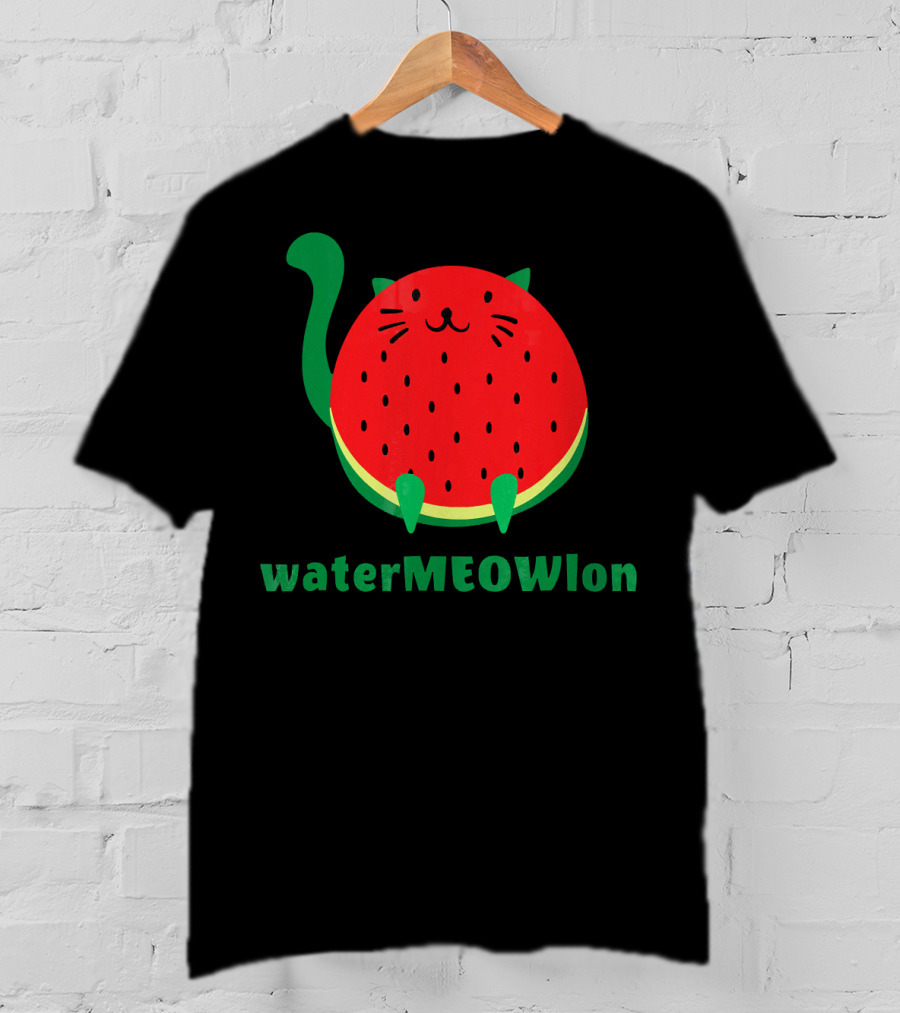 Watermeowlon Funny Cat Watermelon T-Shirt