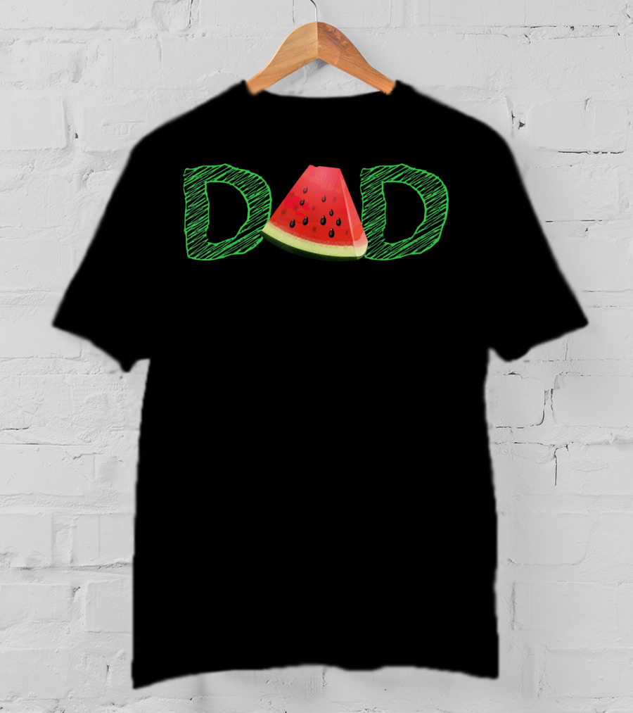 Dad Watermelon Tropical Summer Fun T-Shirt