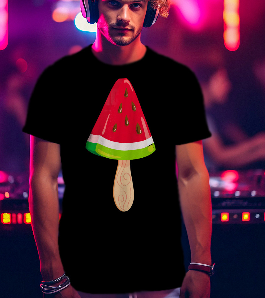 Watermelon Ice Cream Popsicle Treat T-Shirt