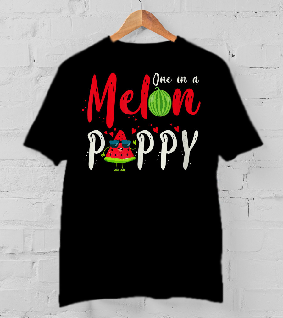 One In A Melon Pappy Watermelon Slice Cartoon T-Shirt