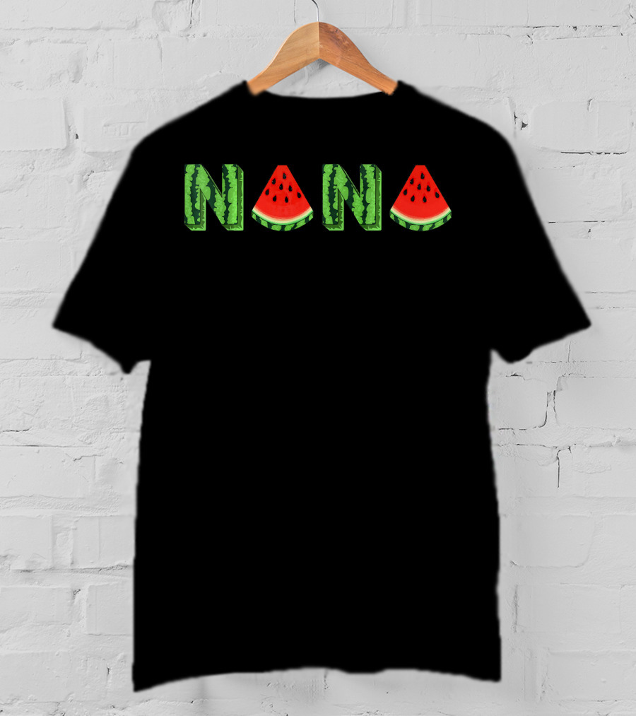 Nana Watermelon Funny Summer Melon Fruit Slice T-Shirt
