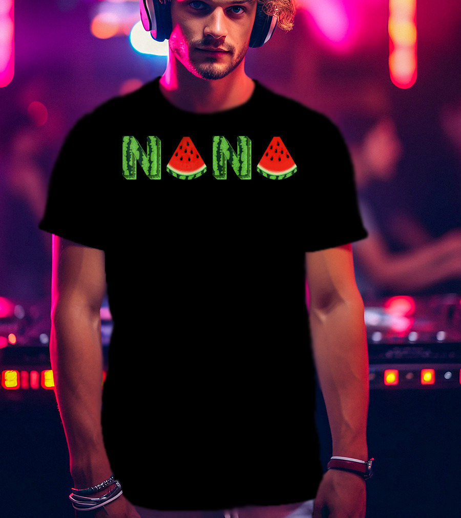 Nana Watermelon Funny Summer Melon Fruit Slice T-Shirt