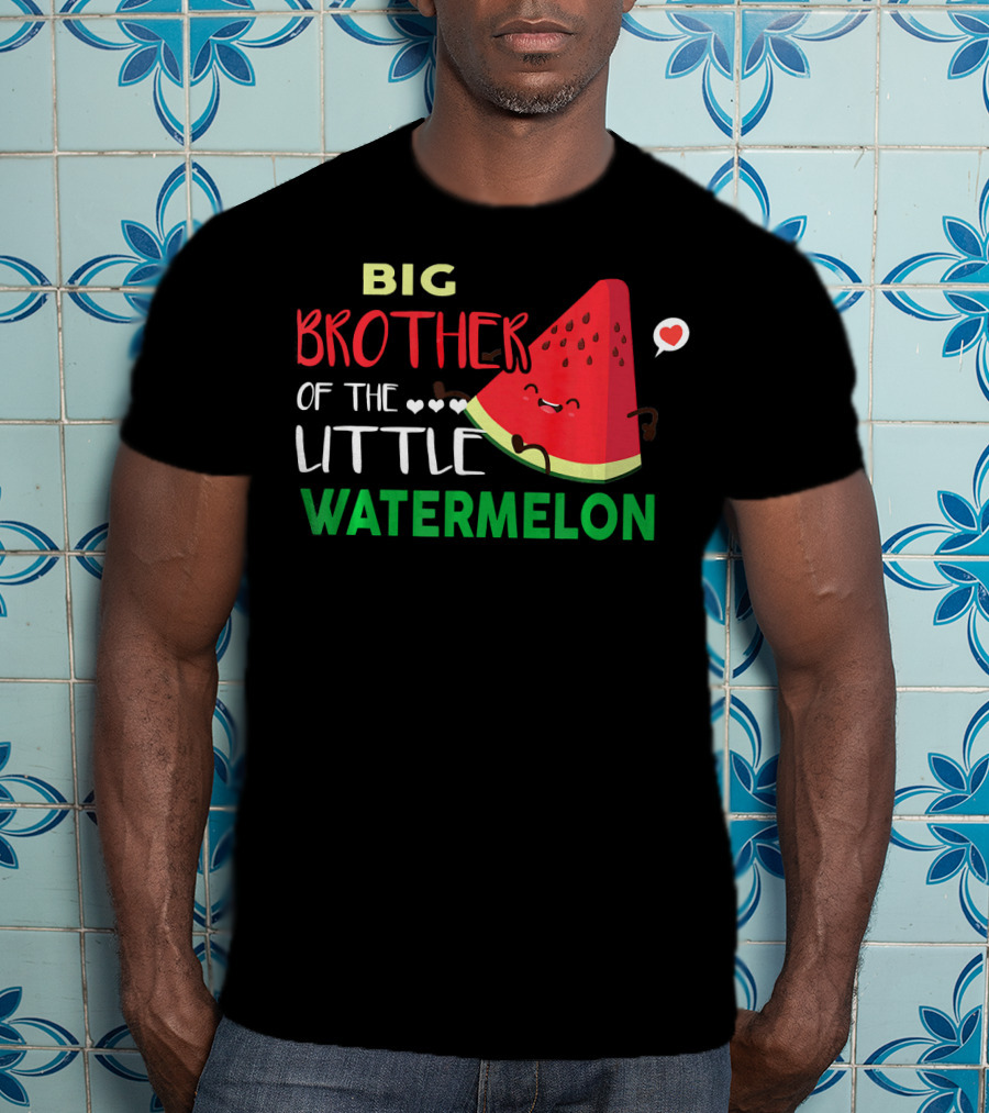 Big Brother Of The Little Watermelon Birthday Fun T-Shirt