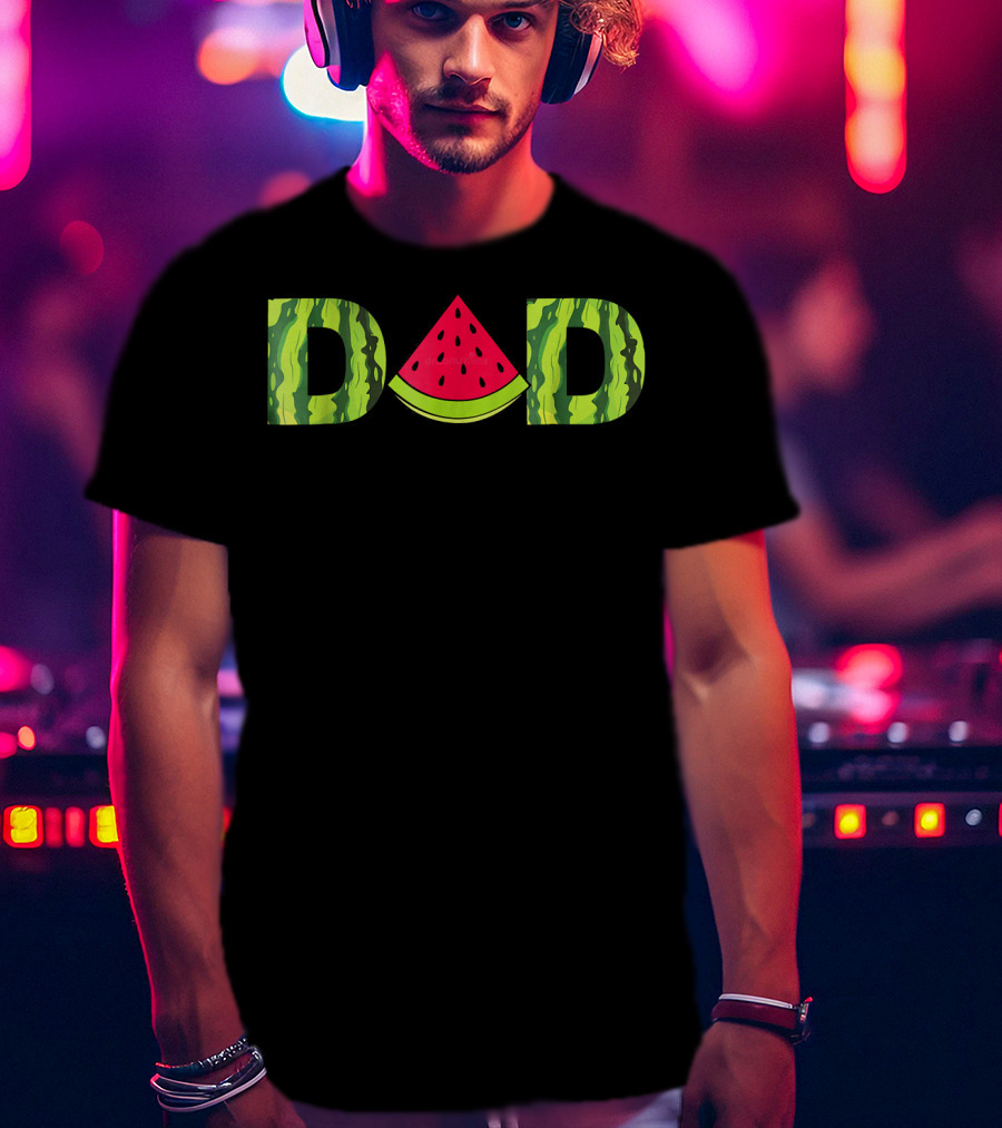 Dad Watermelon Middle T-Shirt
