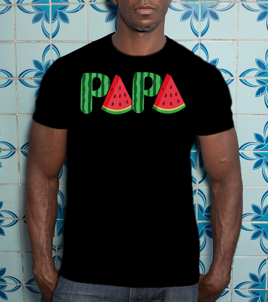 PaPa Watermelon Funny Fathers T-Shirt