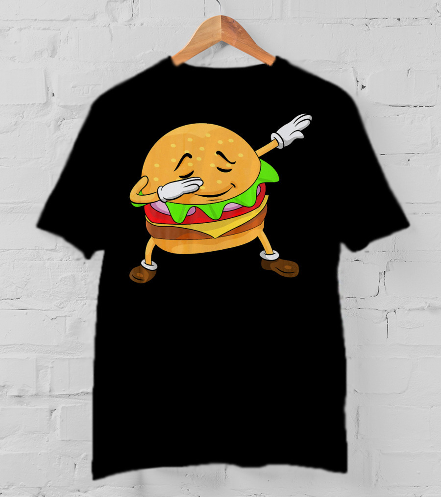 Burger Dabbing Dance Cheese Lettuce Tomato T-Shirt