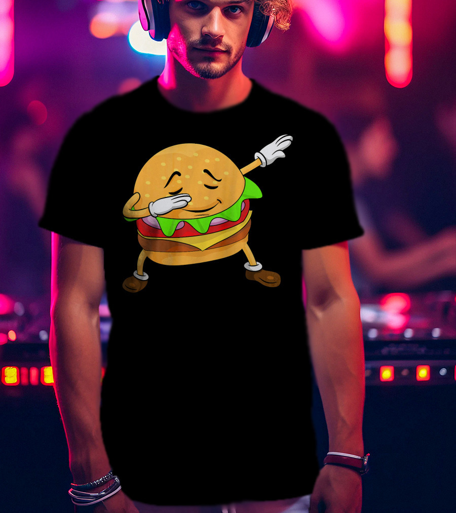 Burger Dabbing Dance Cheese Lettuce Tomato T-Shirt