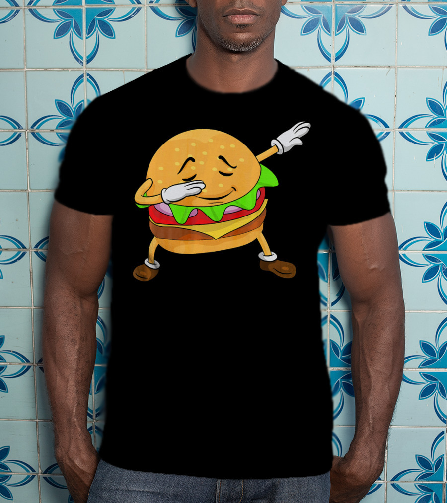 Burger Dabbing Dance Cheese Lettuce Tomato T-Shirt