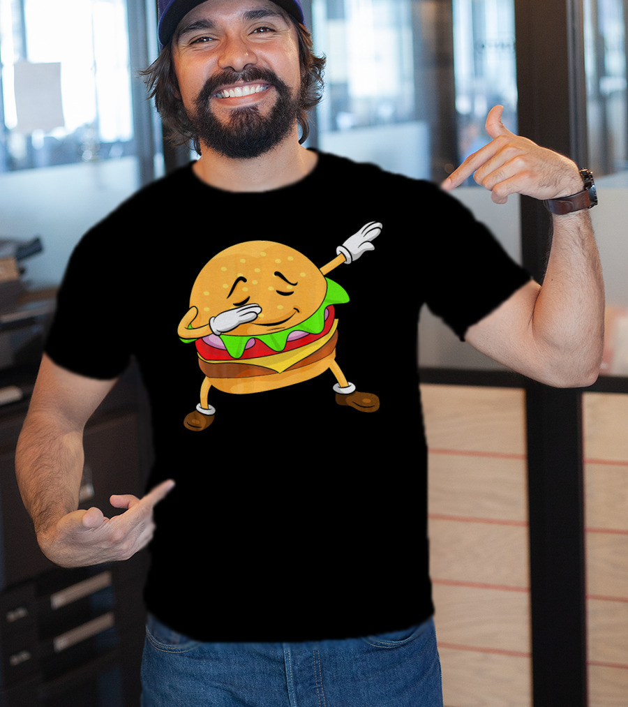 Burger Dabbing Dance Cheese Lettuce Tomato T-Shirt