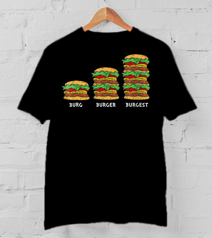 Burg Burger Burgest Cheeseburger Evolution T-Shirt